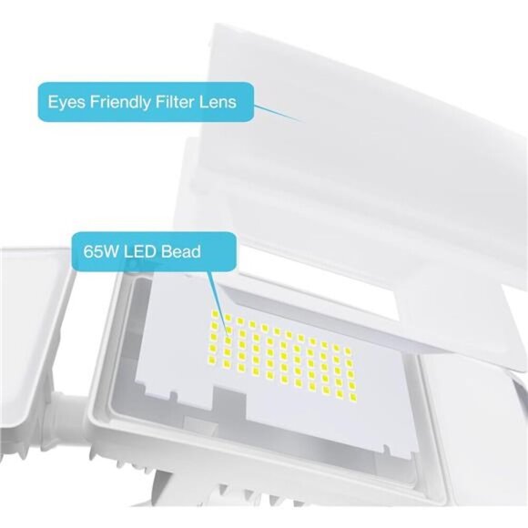 65W Motion Sensor Outdoor Lights, 6000lm Flood Lights Outdoor Motion Sensor - Picture 5 of 7